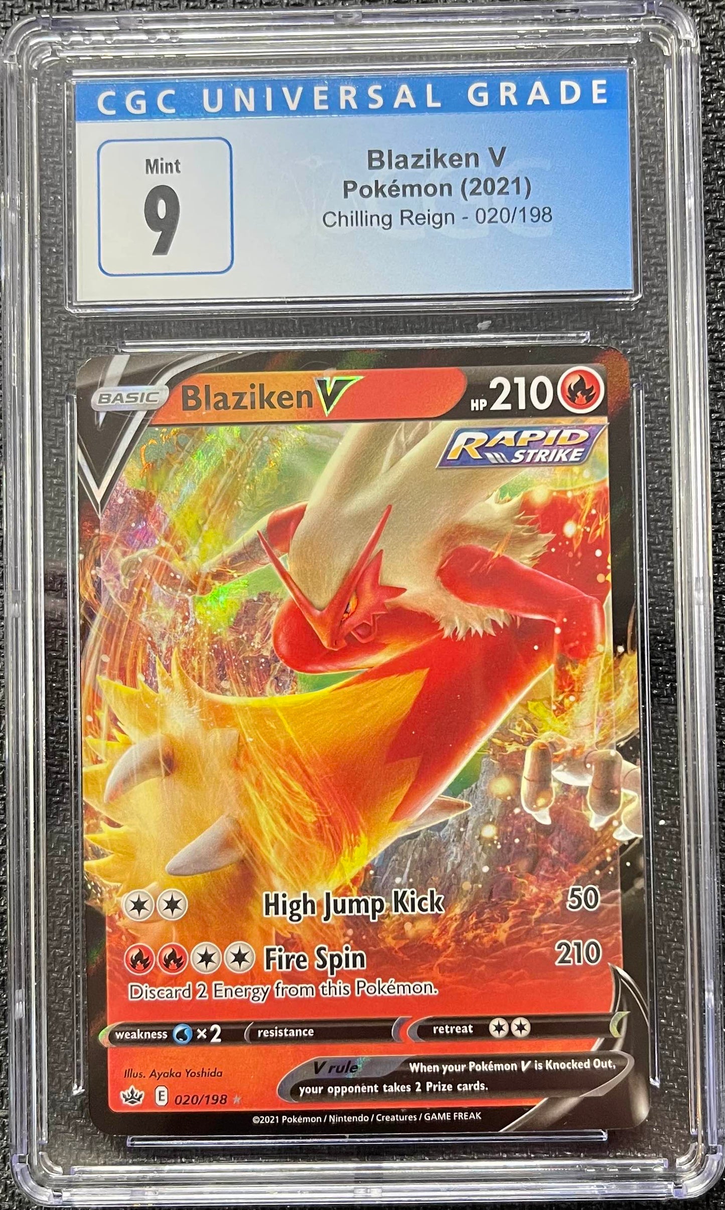 Graded Pokemon - Blaziken V (020/198) Chilling Reign CGC 9