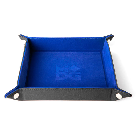 FanRoll - Velvet Dice Tray With Leather Backing: Blue