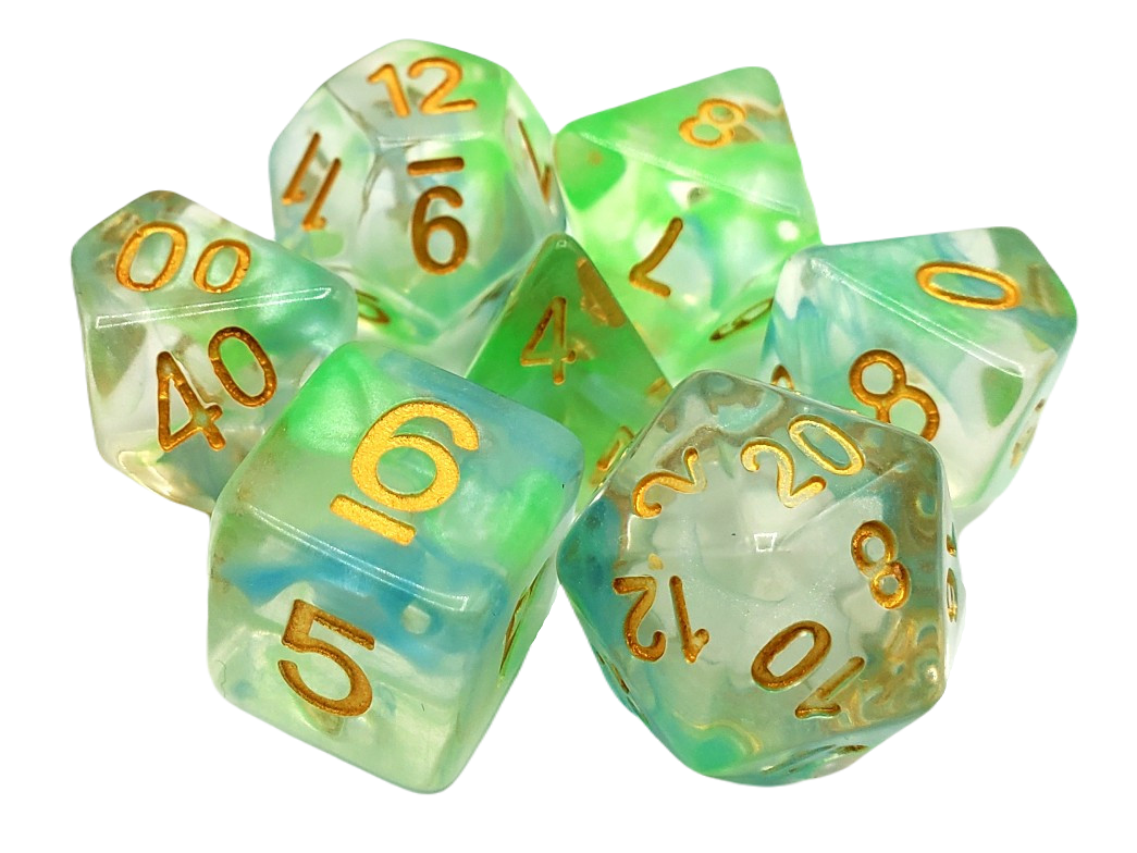 Odyssey - Blue & Green RPG Dice Set