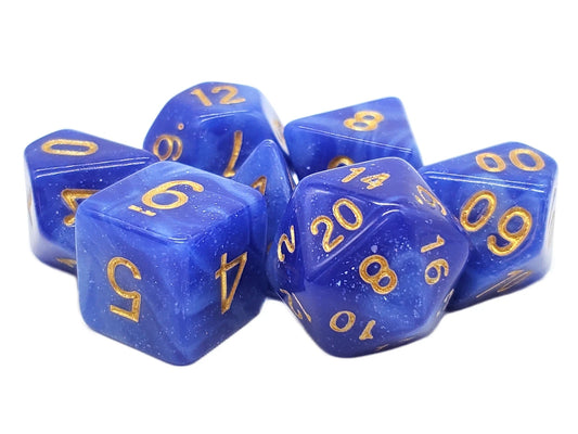 Galaxy - Blue & White RPG Dice Set