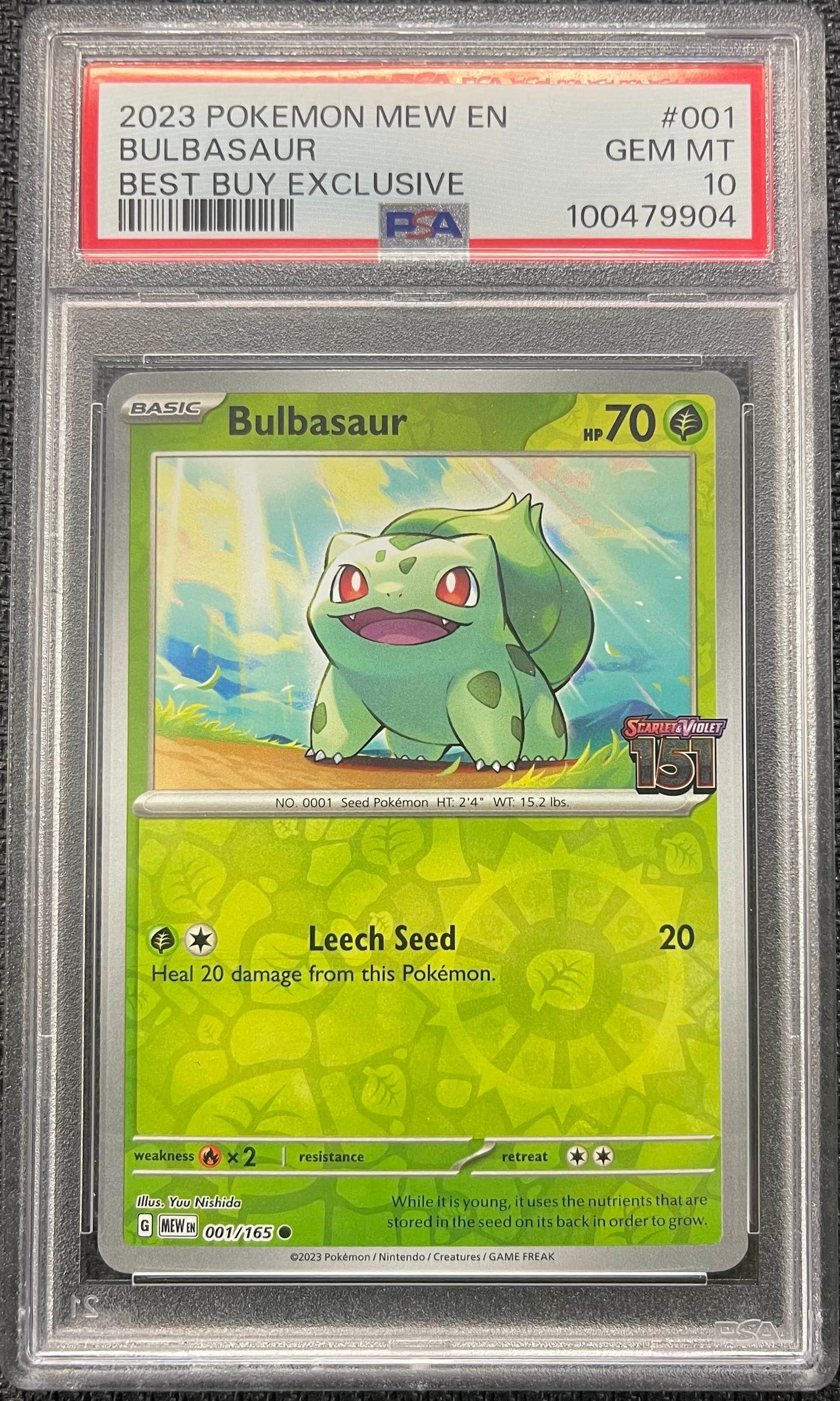 Graded Pokemon - Bulbasaur (001/165) Best Buy Exclusive PSA 10