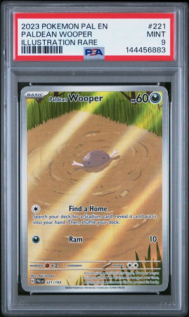 Graded Pokemon - Paldean Wooper (221/193) Paldea Evolved PSA 9