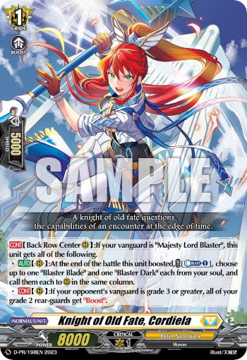 Knight of Old Fate, Cordiela (D-PR/198EN 2023) [D Promo Cards]