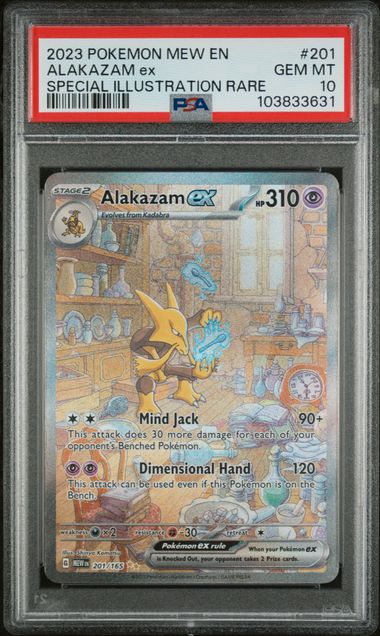 Graded Pokemon - Alakazam ex (201/165) 151 PSA 10