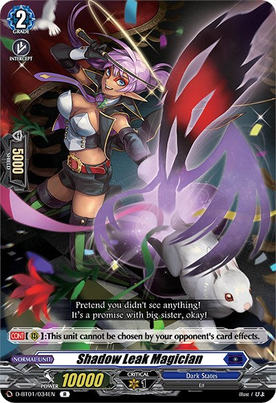 Shadow Leak Magician (D-BT01/034EN) [Genesis of the Five Greats]