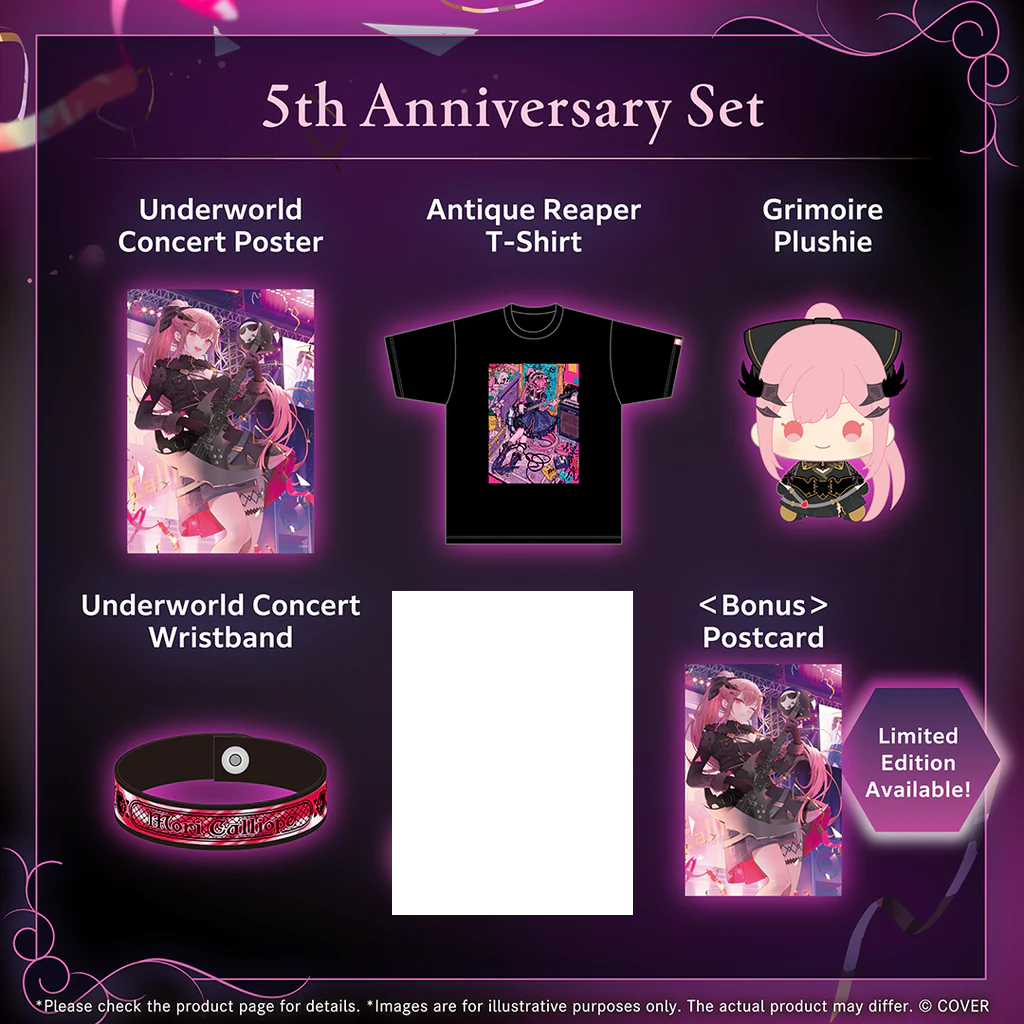 Hololive - Mori Calliope 5th Anniversary Celebration Merch Complete Set (Limited Edition)