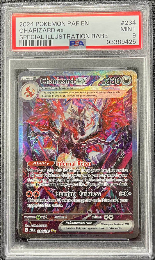 Graded Pokemon - Charizard EX (234/091) Paldean Fates PSA 9