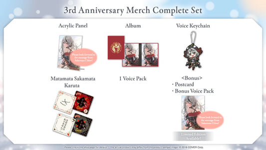 Hololive - Sakamata Chloe 3rd Anniversary Celebration Merch Complete Set (Handwritten Message)