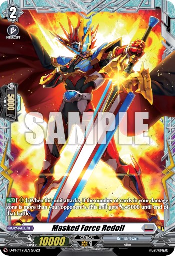 Masked Force Redoll (Frame Rare) (D-PR/173EN) [D Promo Cards]