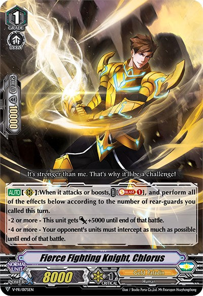 Fierce Fighting Knight, Chlorus (V-PR/0175EN) [V Promo Cards]