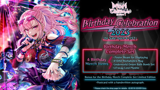 Mori Calliope Birthday Celebration 2023 Birthday  Merch Complete Set Limited Edition