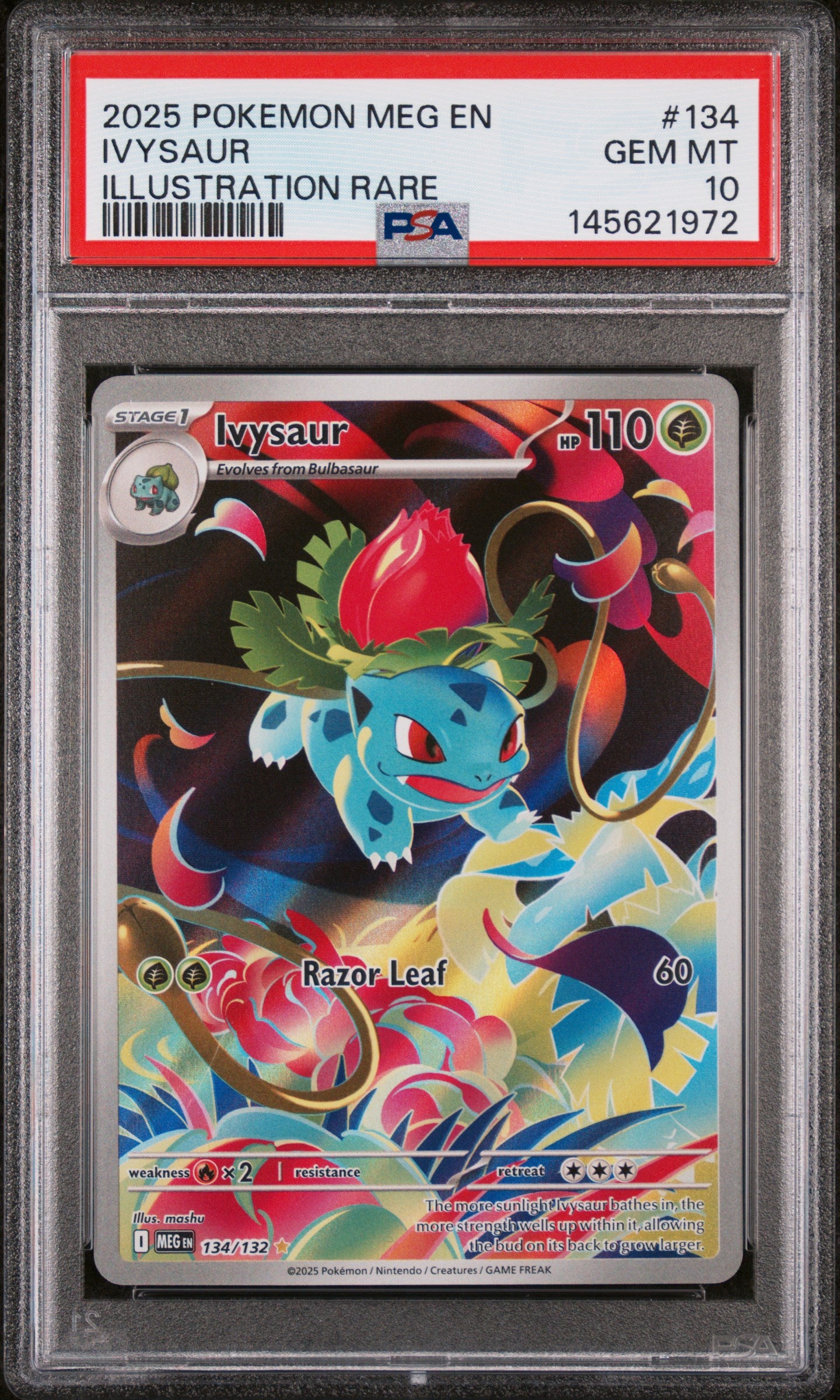 Graded Pokemon - Ivysaur (134/132) Mega Evolution PSA 10