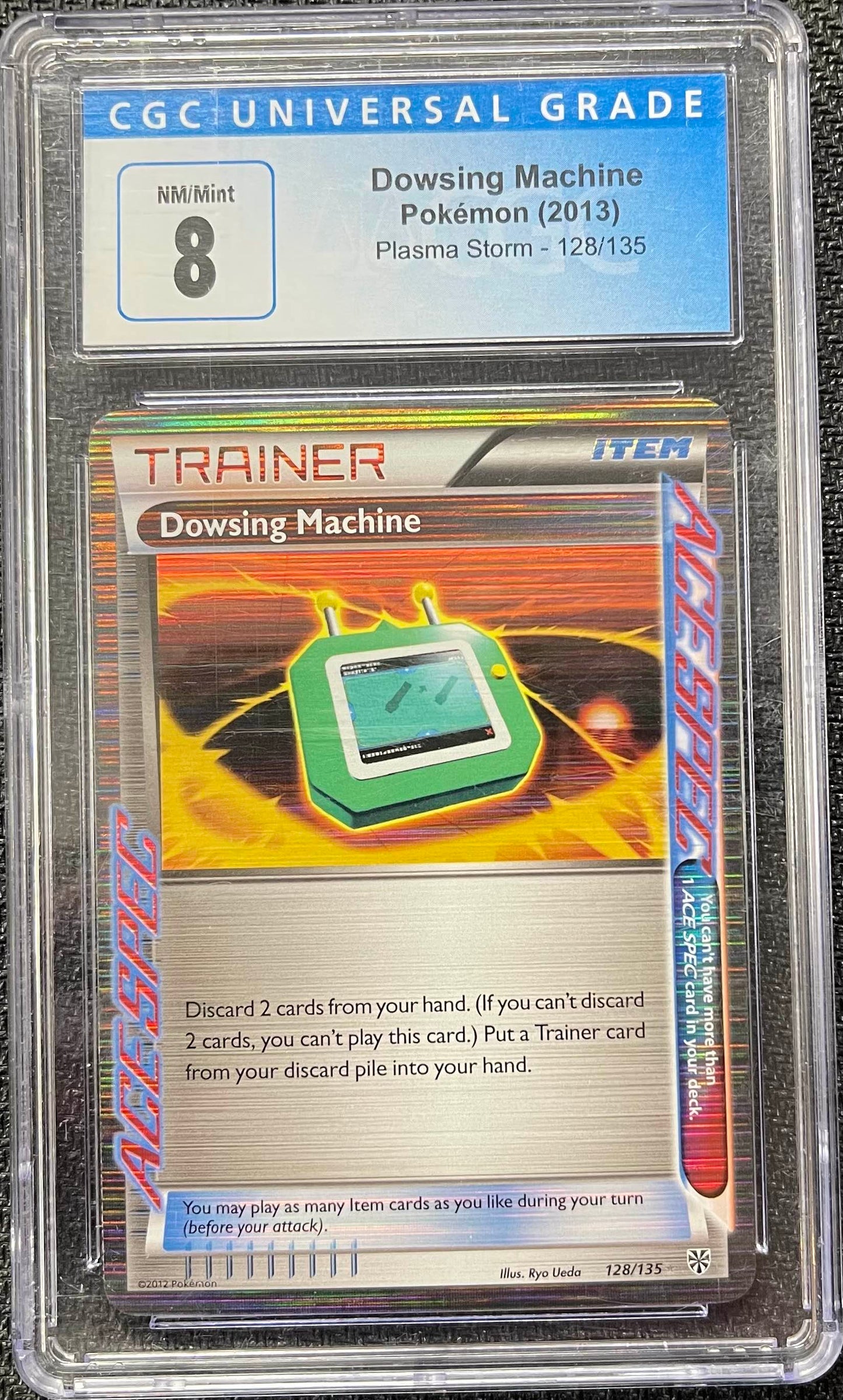 Graded Pokemon - Dowsing Machine (128/135) Plasma Storm CGC 8