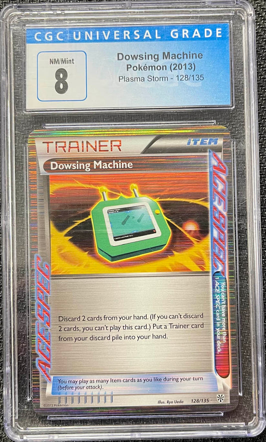 Graded Pokemon - Dowsing Machine (128/135) Plasma Storm CGC 8