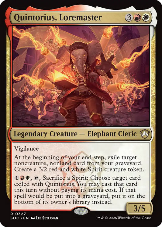 Quintorius, Loremaster [Secrets of Strixhaven Commander]