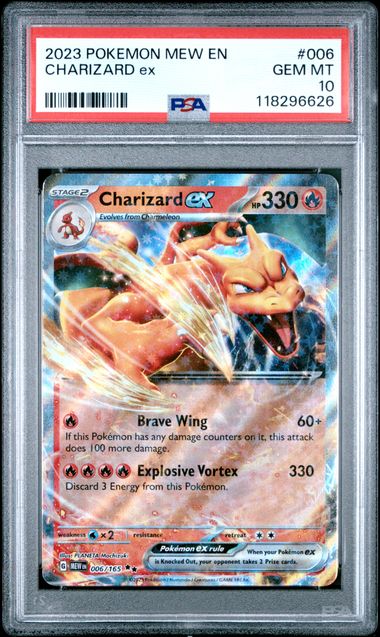 Graded Pokemon - Charizard ex (006/165) 151 PSA 10