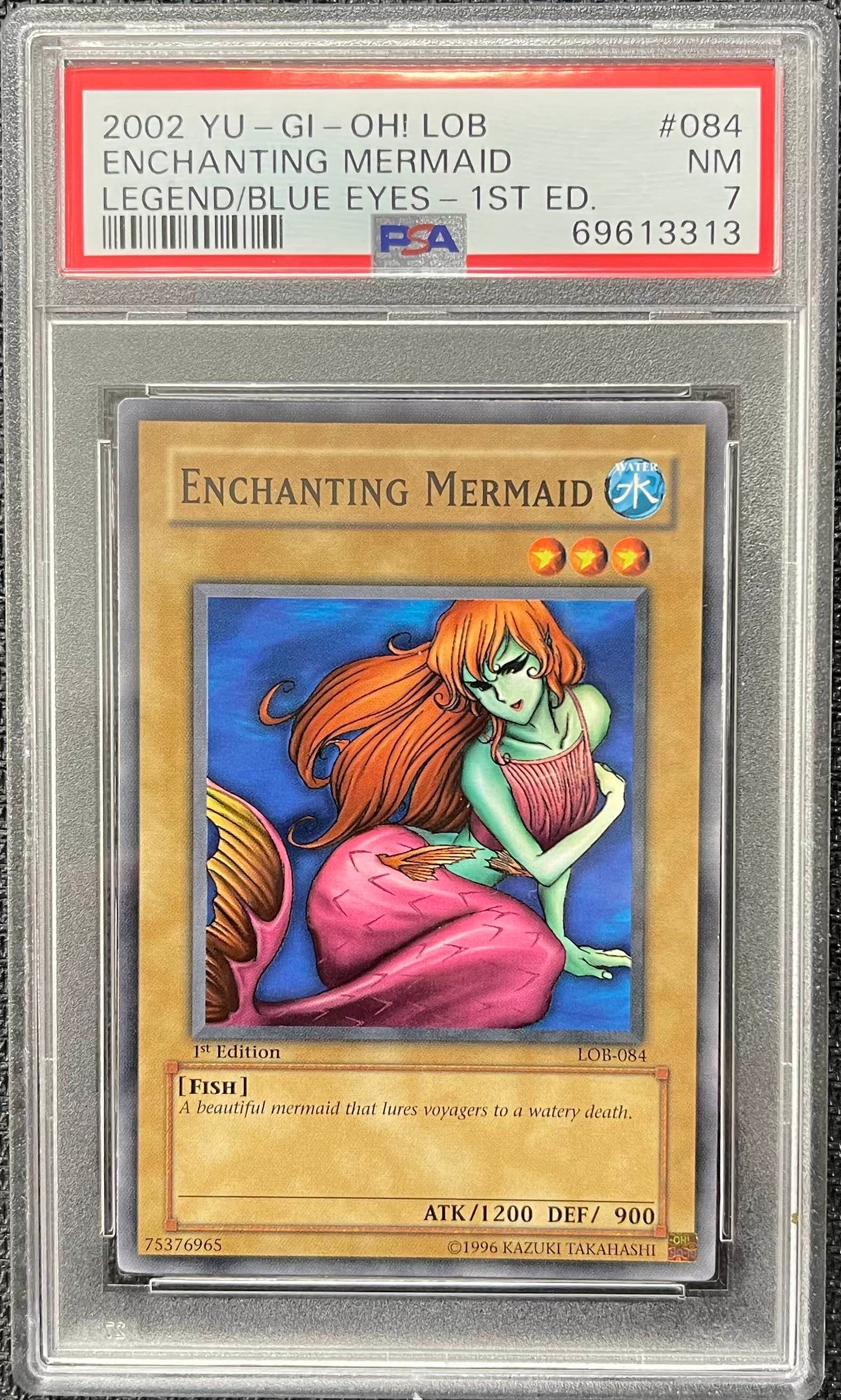 Graded Yu-gi-oh! - Enchanting Mermaid (LOB-084) Legend of Blue Eyes 1st Ed PSA 7