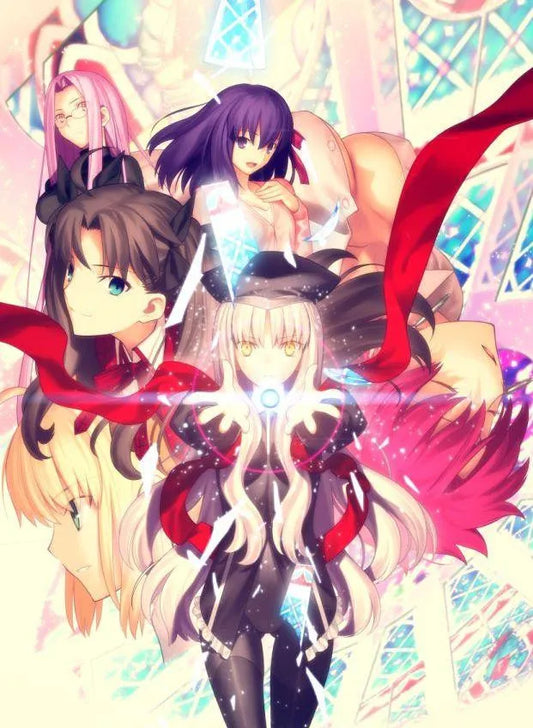 Fate/Hollow : Caren+Saber+Rider+Rin+Sakura+Bazett Fate/stay night -15-Year Trajectory - (B2 Tapestry)