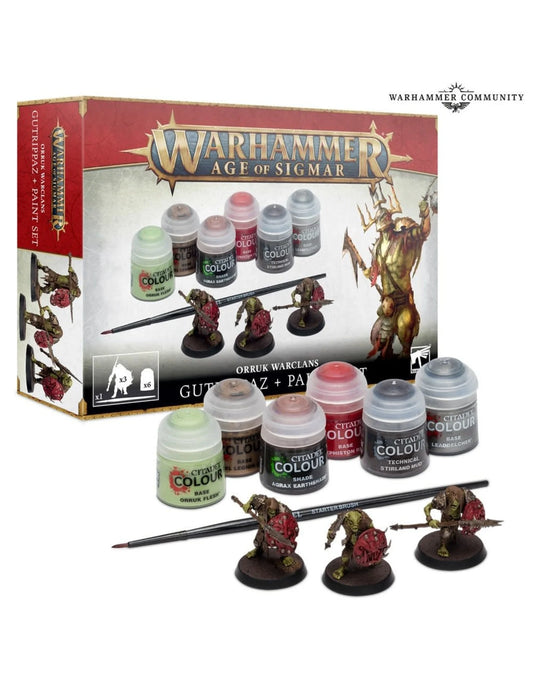 Age of Sigmar: Orruk Warclans - Gutrippaz + Paints Set