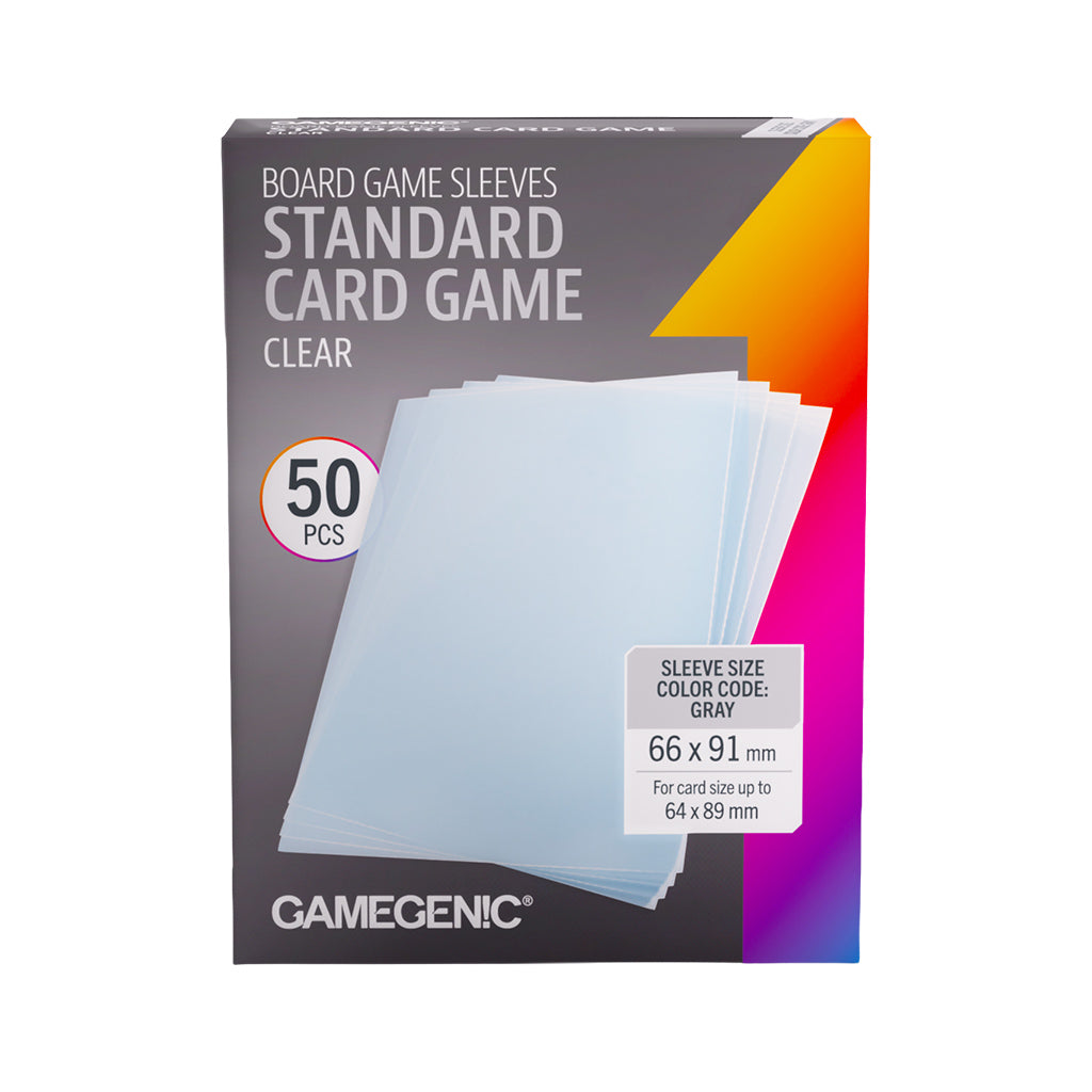 Gamegenic: Board Game Sleeves Clear - Standard Card Game (66x91 mm)
