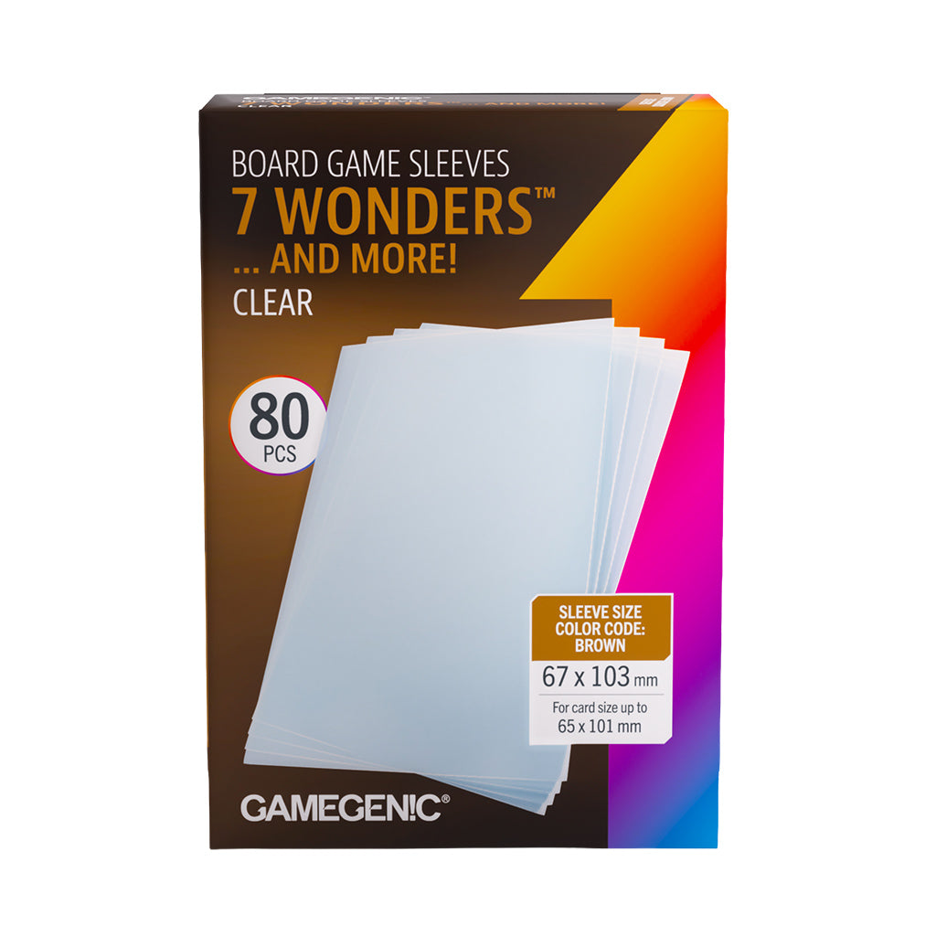 Gamegenic: Board Game Sleeves Clear - 7 Wonders (67x103 mm)