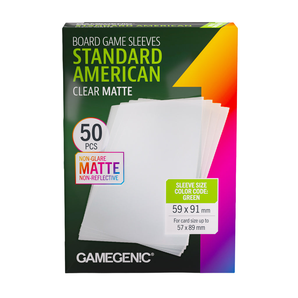 Gamegenic: Board Game Sleeves Matte - Standard American (59x91 mm)