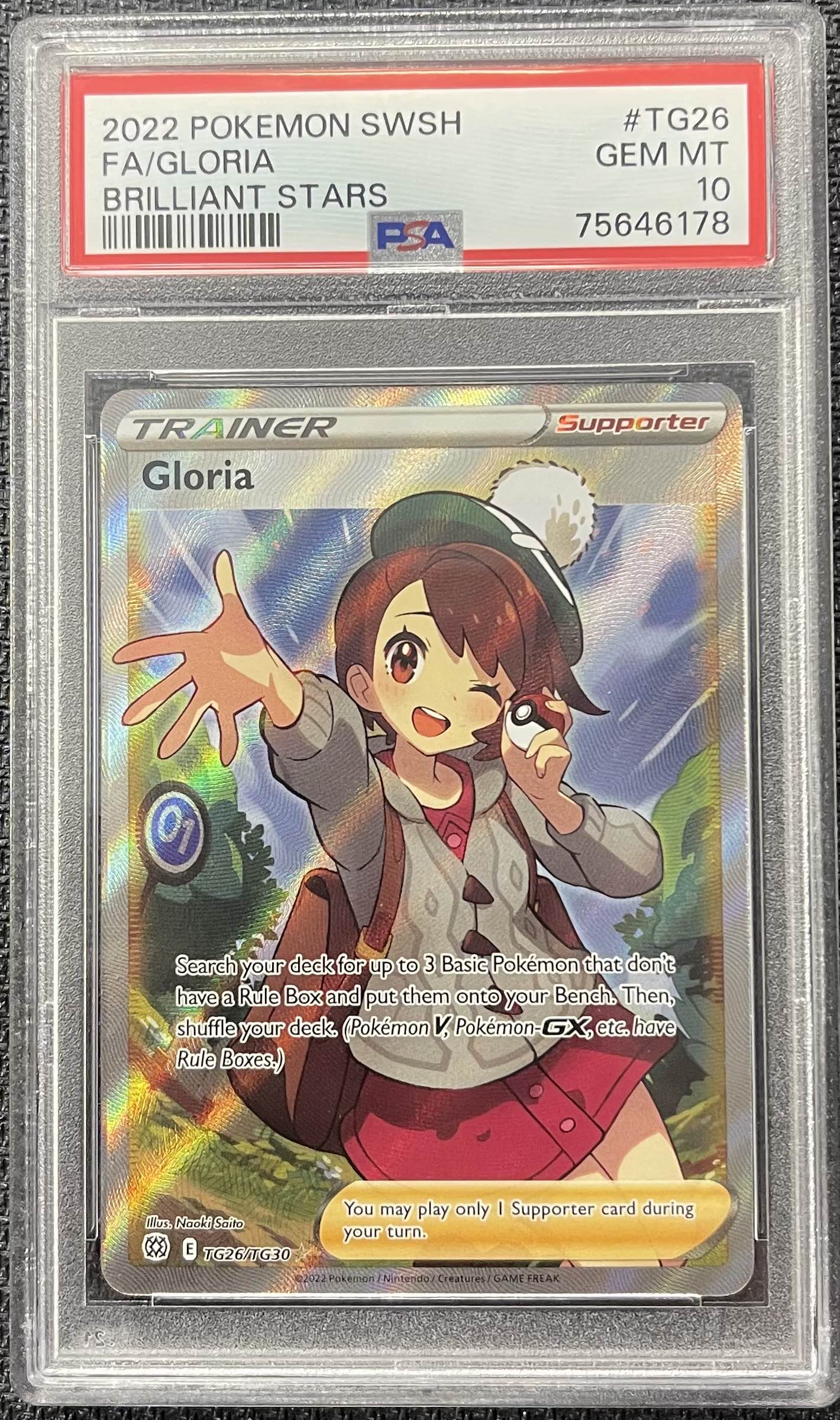 Graded Pokemon - Gloria (TG26/TG30) Brilliant Stars PSA10