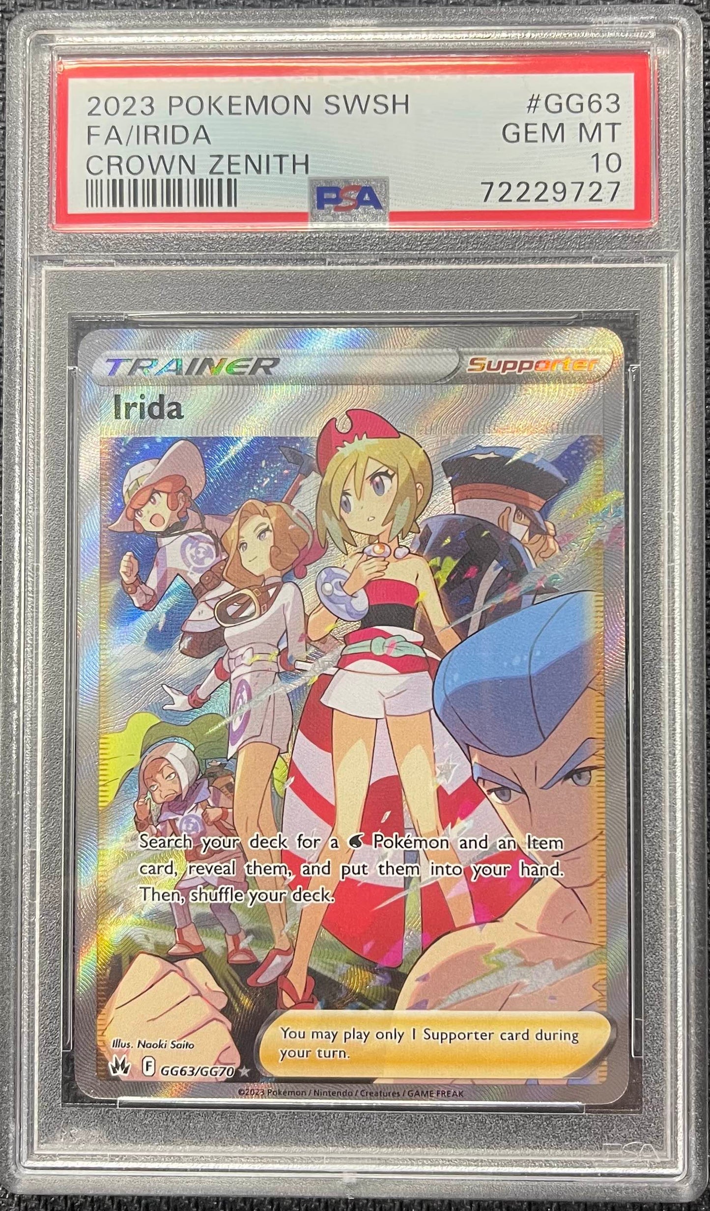 Graded Pokemon - Irida (GG63/GG70) Crown Zenith PSA 10