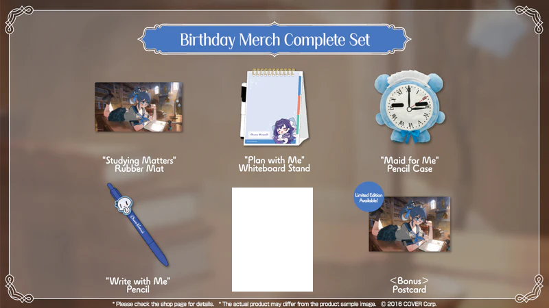 Ouro Kronii Birthday Celebration 2024  Merch Complete Set Limited Edition