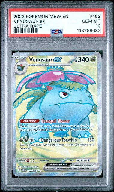 Graded Pokemon - Venusaur ex (182/165) 151 PSA 10