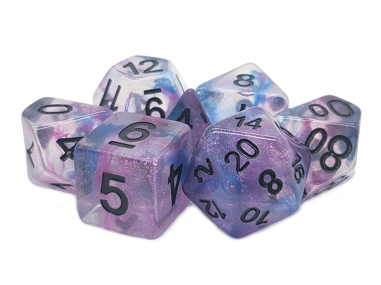 Luminous - Silver Stream RPG Dice Set