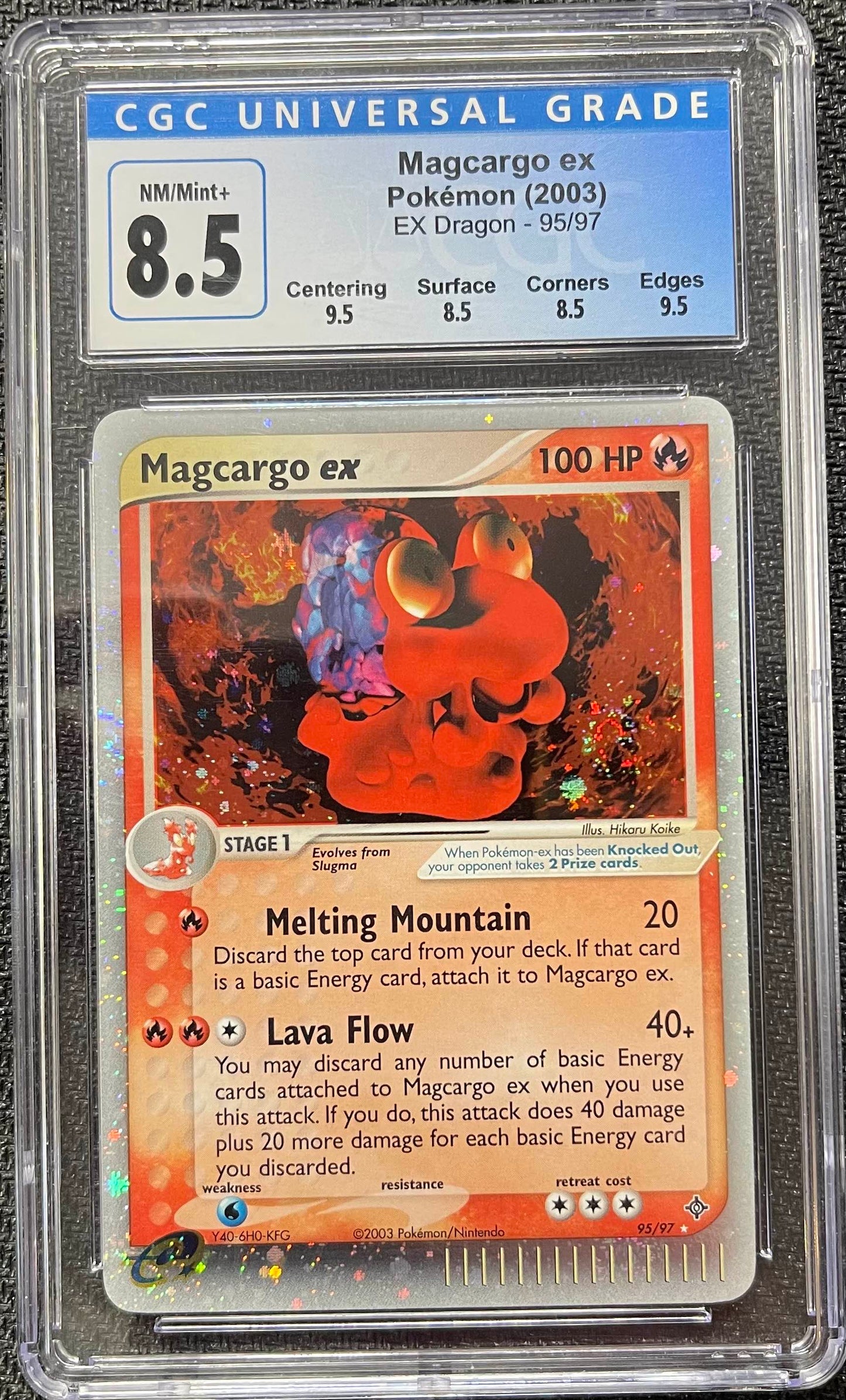 Graded Pokemon - Magcargo ex (95/97) EX Dragon CGC 8.5