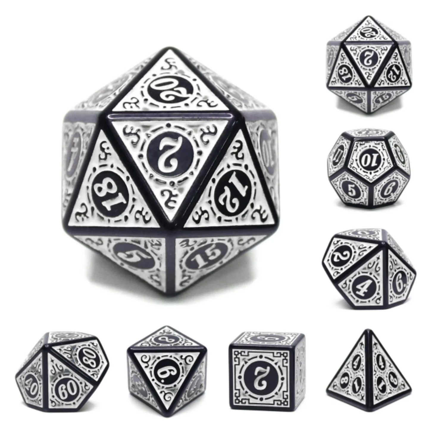 Magic Flame - White RPG Dice Set