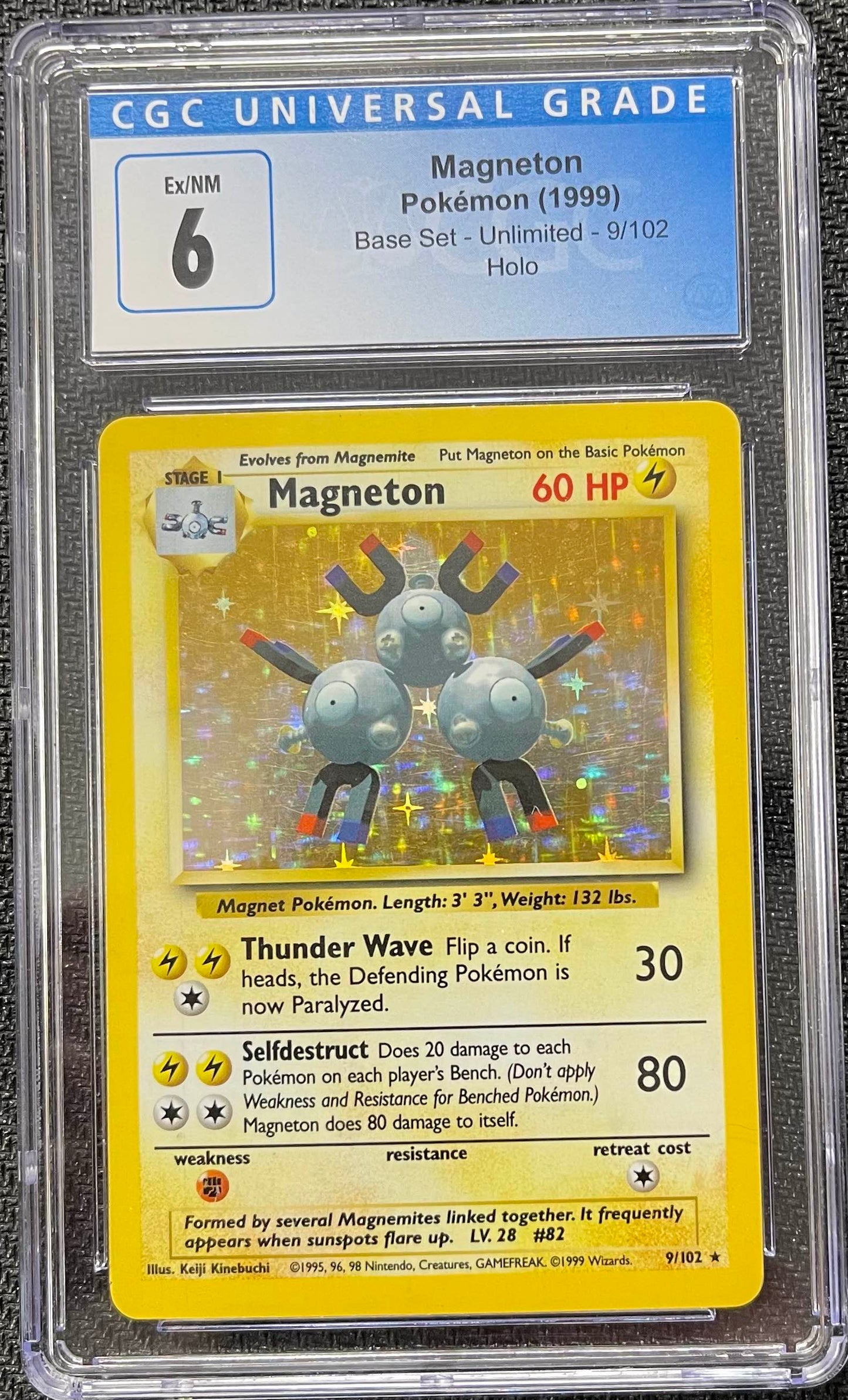 Graded Pokemon - Magneton (9/102) Base Set CGC 6