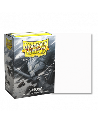 Dragon Shield Sleeves: Standard DUAL - Matte Snow (100 ct)