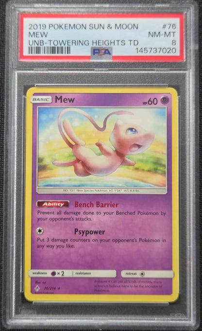 Graded Pokemon - Mew (76/214) Unbroken Bonds PSA 8