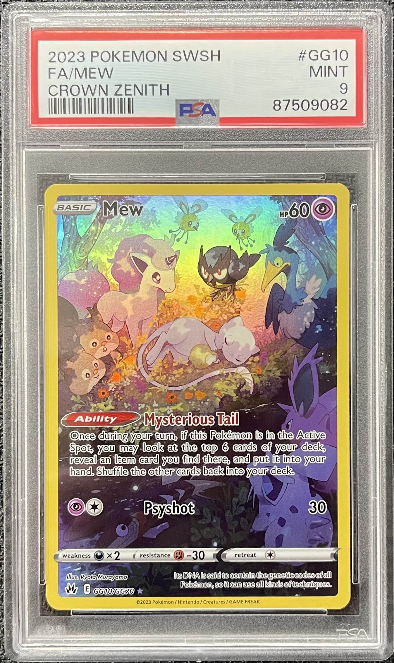 Graded Pokemon - Mew (GG10/GG70) Crown Zenith PSA 9