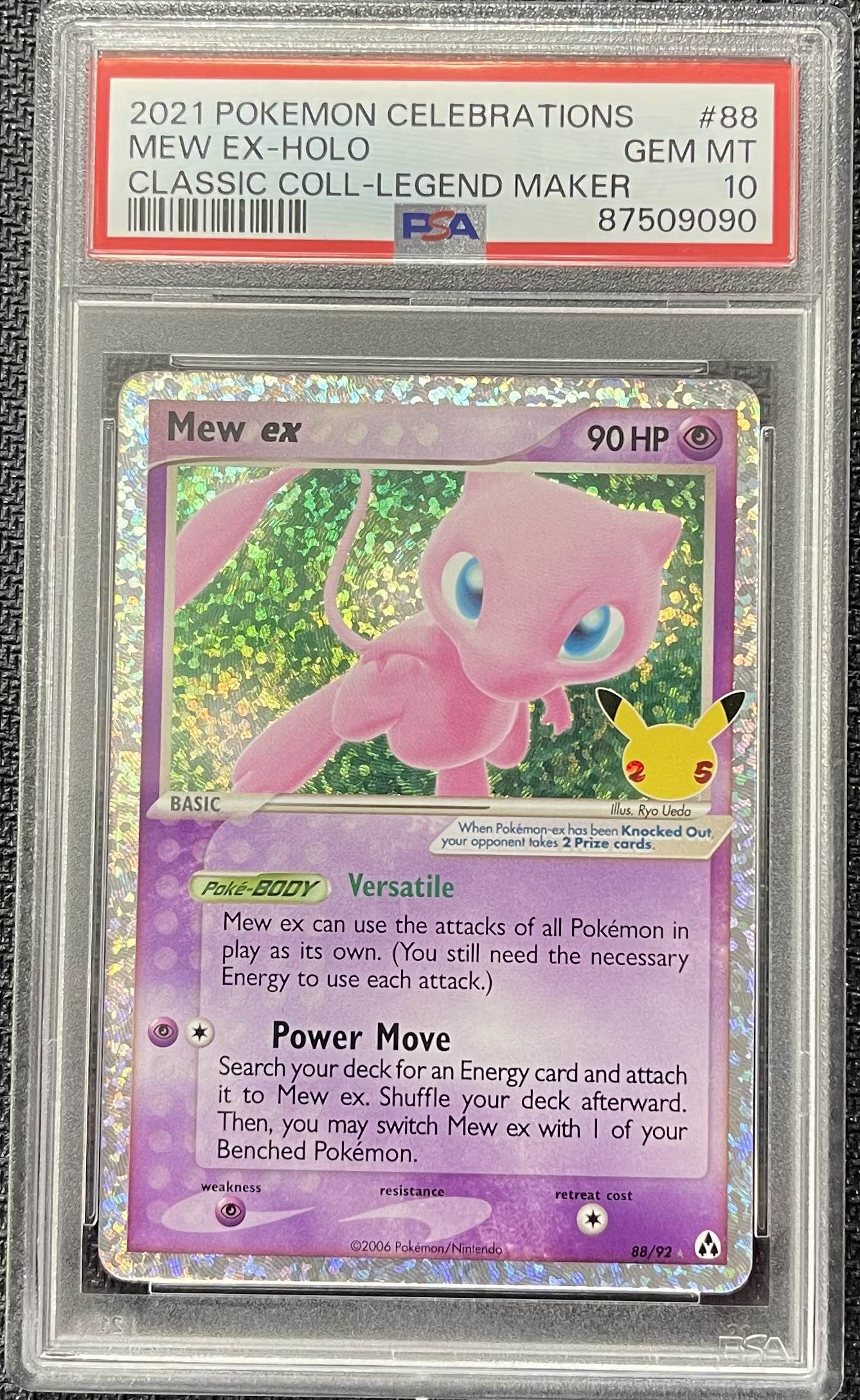 Graded Pokemon - Mew ex (88/92) Classic Collection PSA 10