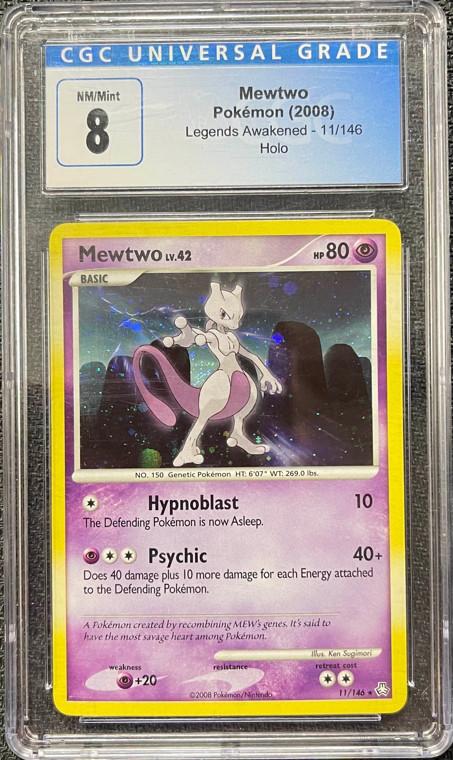 Graded Pokemon - Mewtwo (11/146) Legends Awakened CGC 8