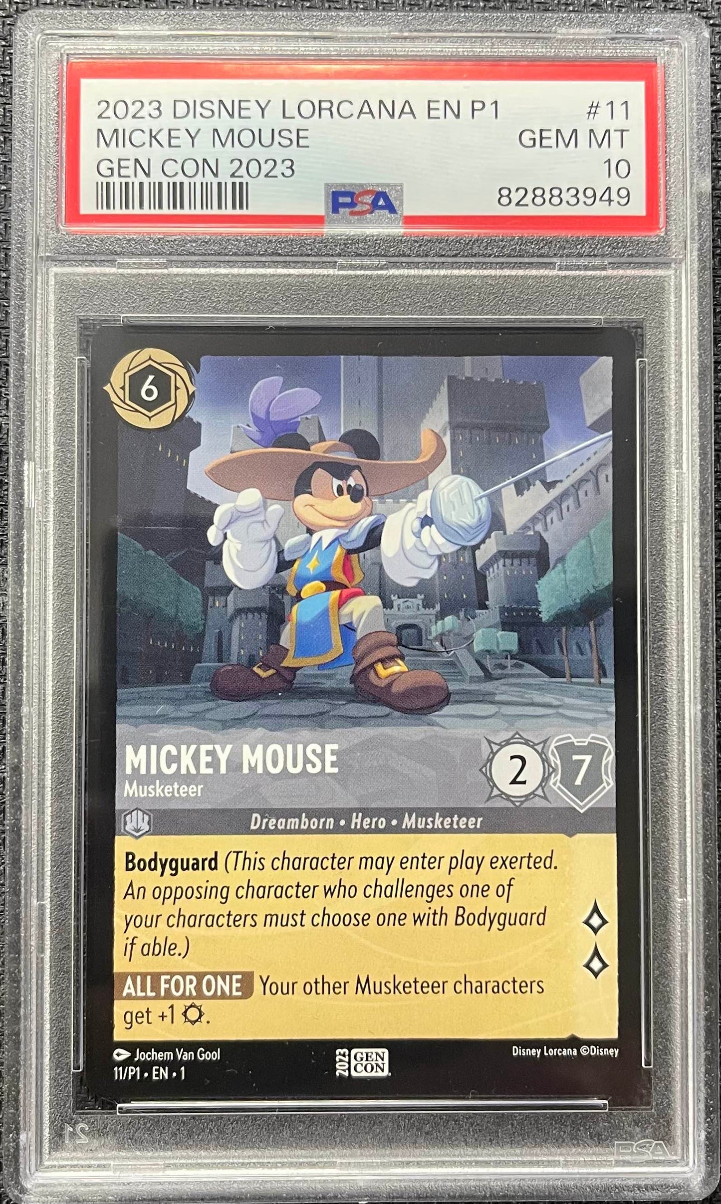 Graded Lorcana - Mickey Mouse (11/P1) Gen Con 2023 PSA 10