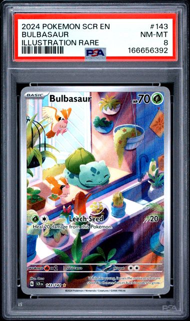 Graded Pokemon - Bulbasaur (143/142) Stellar Crown PSA 8