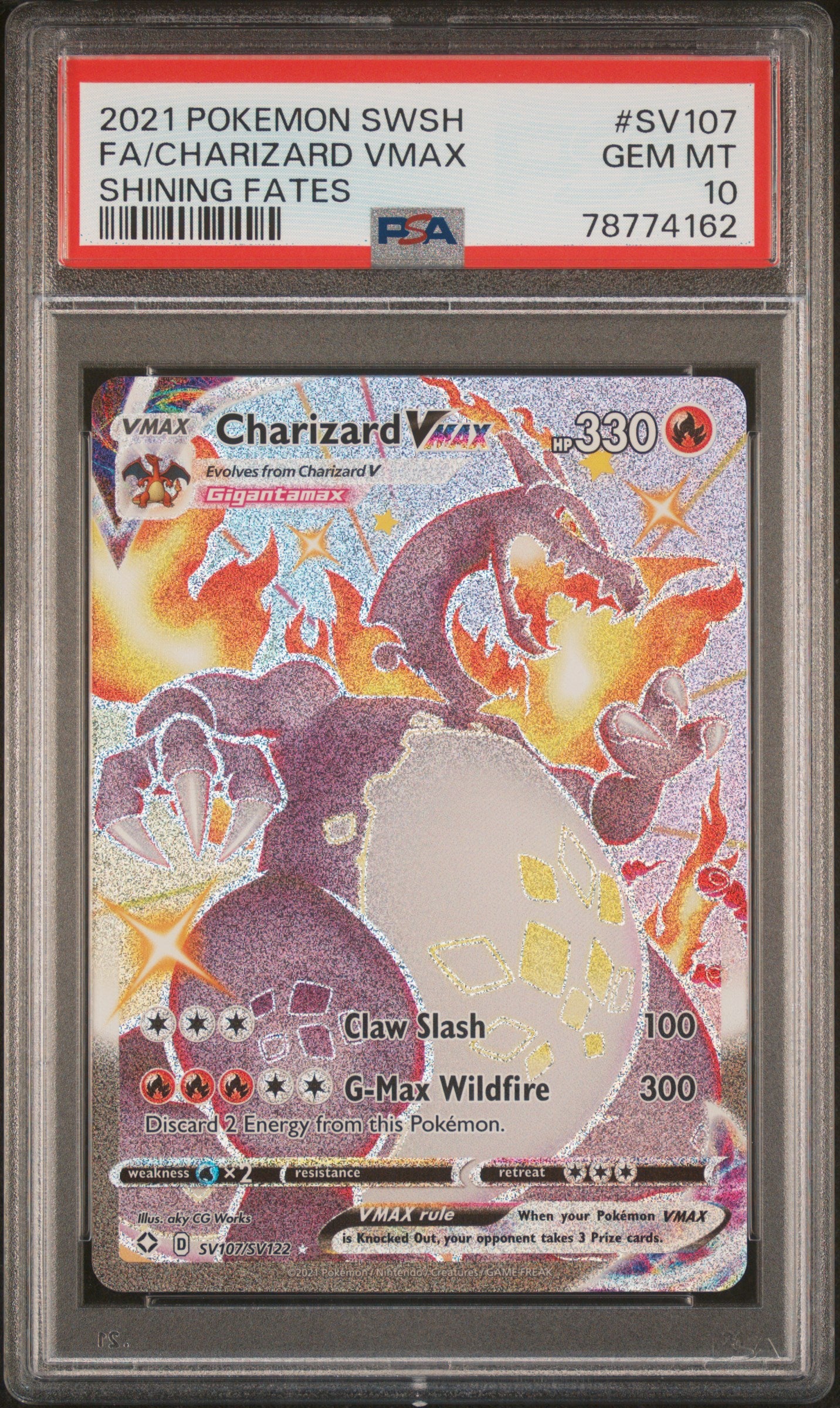 Graded Pokemon - Charizard VMAX (SV107/SV122) Shining Fates PSA 10