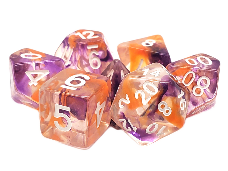 Odyssey - Purple & Orange RPG Dice Set