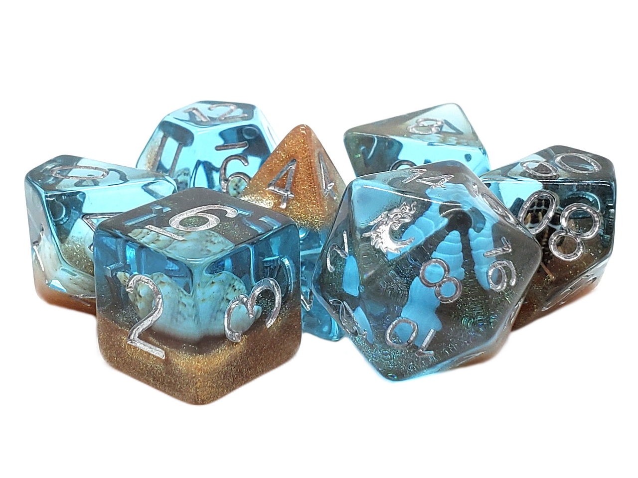 Infused - Beach Party - Sunken Treasure RPG Dice Set