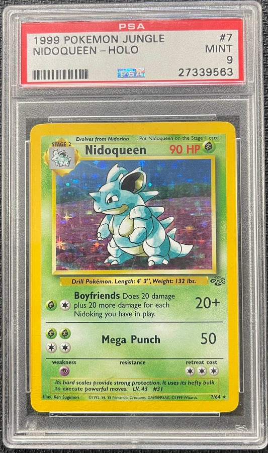 Graded Pokemon  - Nidoqueen (7/64) Jungle Holo PSA 9