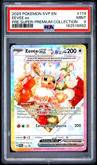 Graded Pokemon - Eevee ex (174) Black Star Promo PSA 9