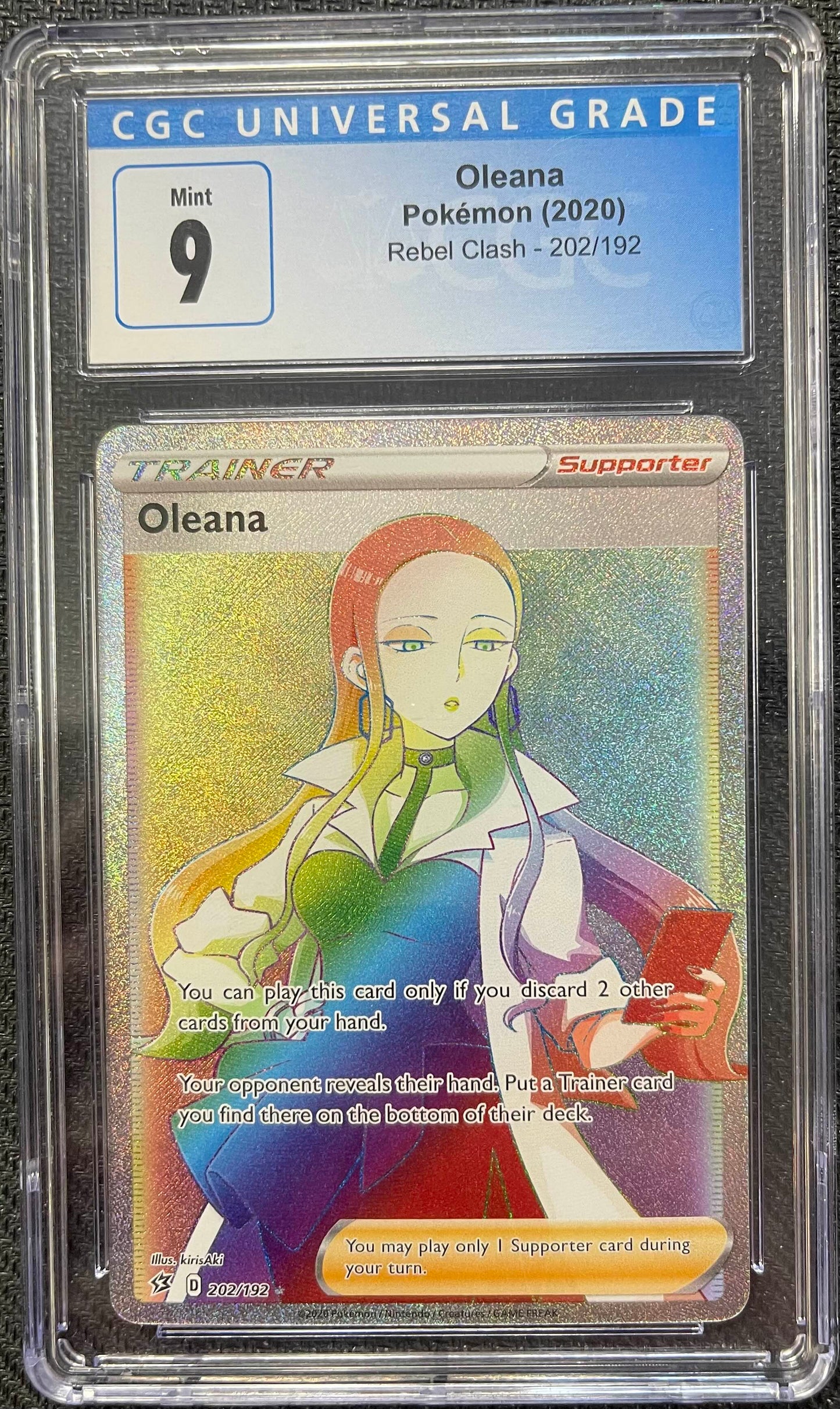 Graded Pokemon - Oleana (202/192) Rebel Clash CGC 9