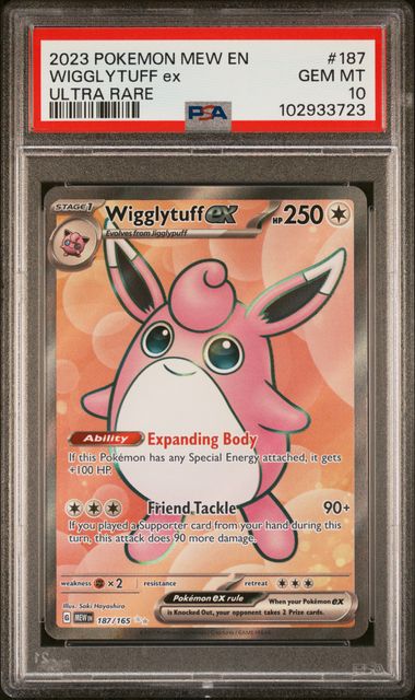 Graded Pokemon - Wigglytuff ex (187/165) 151 PSA 10