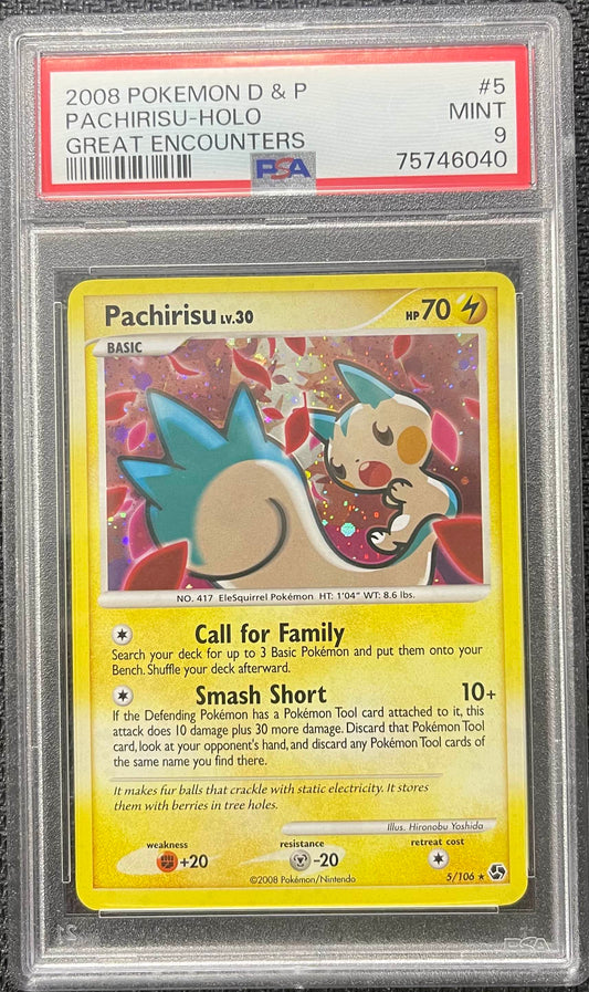 Graded Pokemon - Pachirisu (5/106) Great Encounters PSA 9