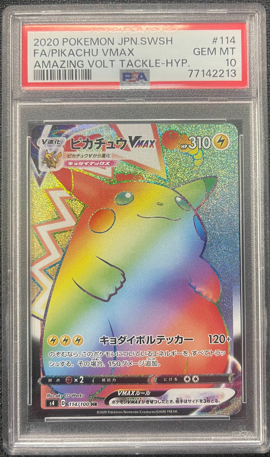 Graded Pokemon - Pikachu Vmax (114/100) Amazing Voltage PSA 10